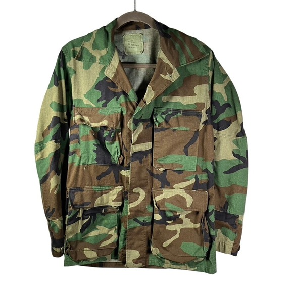 Vintage US Army BDU Woodland Camo Jacket Small Regular‎ Selma Apparel 1980's